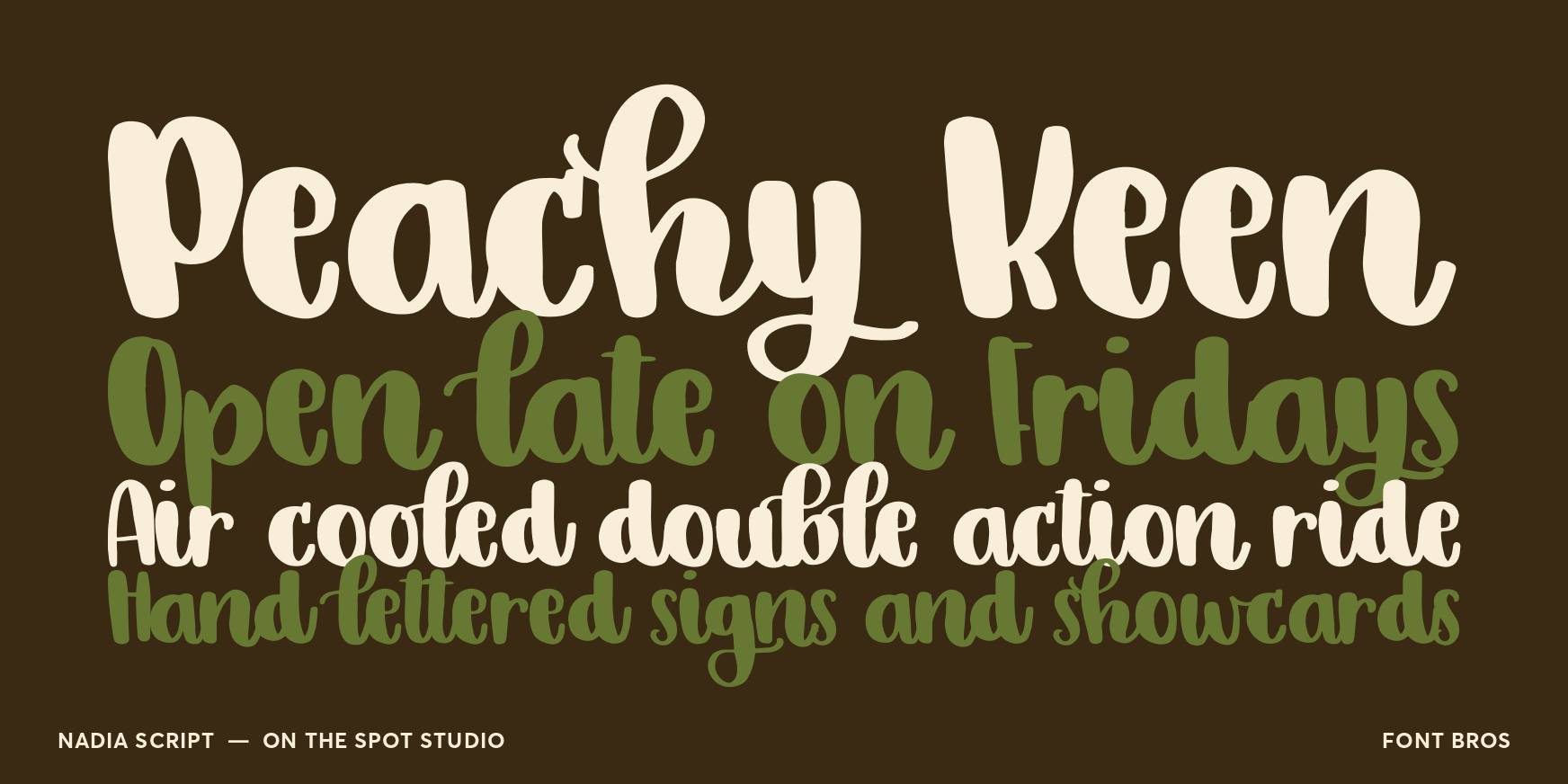 Nadia Script Font Poster #2
