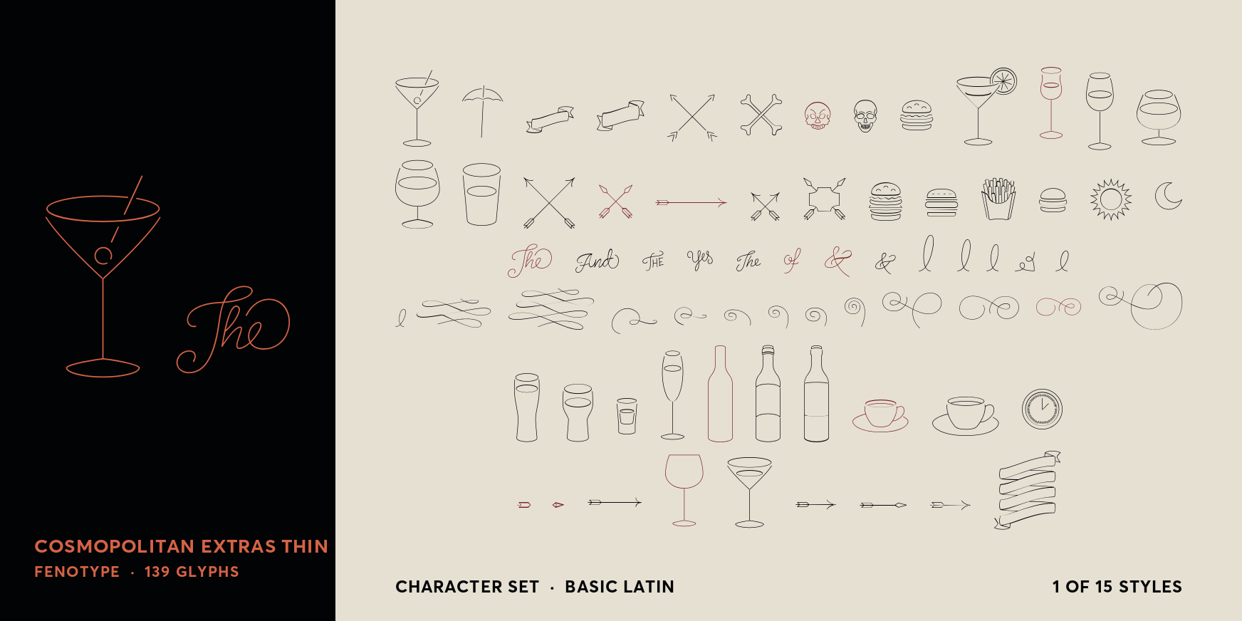 Cosmopolitan Extras Thin Font Poster #4
