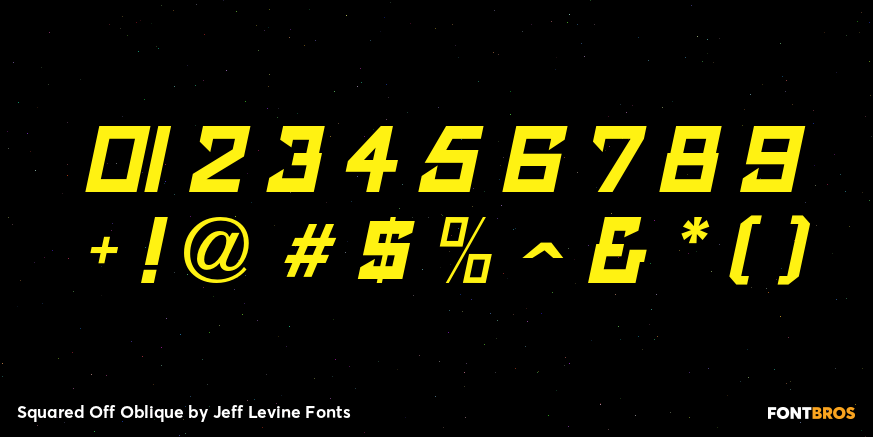 Squared Off Oblique Font Poster #4