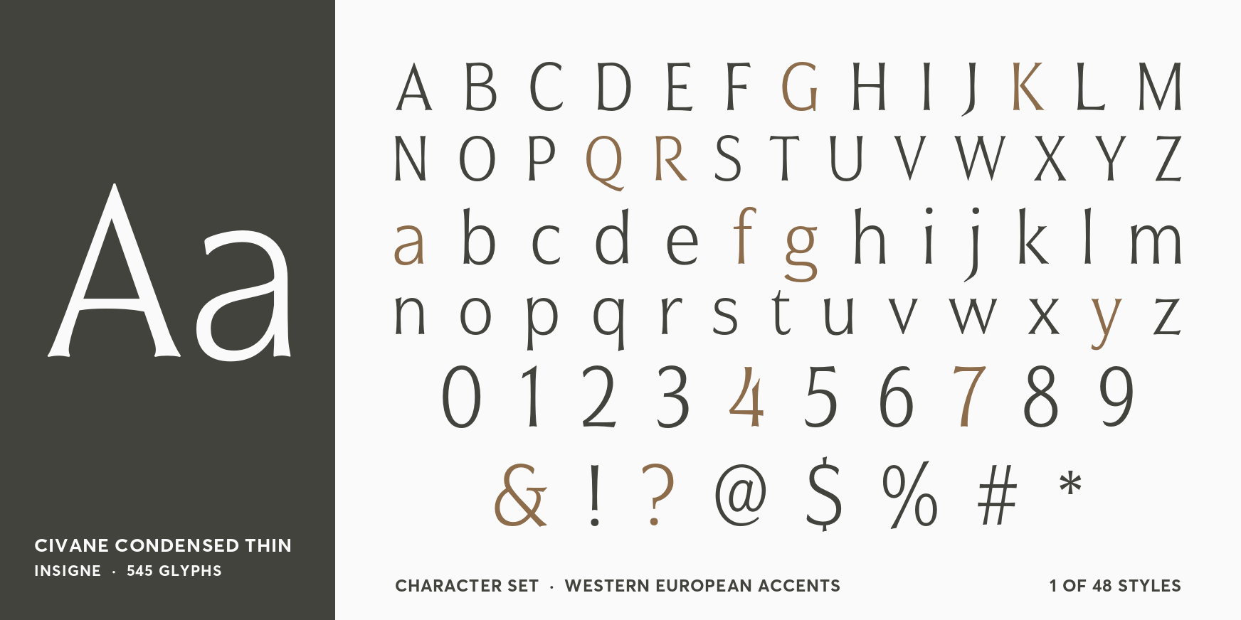 Civane Condensed Thin Font Poster #4