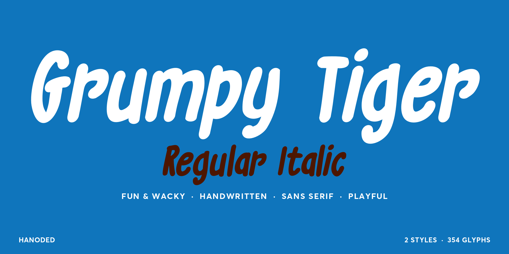 Grumpy Tiger Regular Italic Thumbnail #1