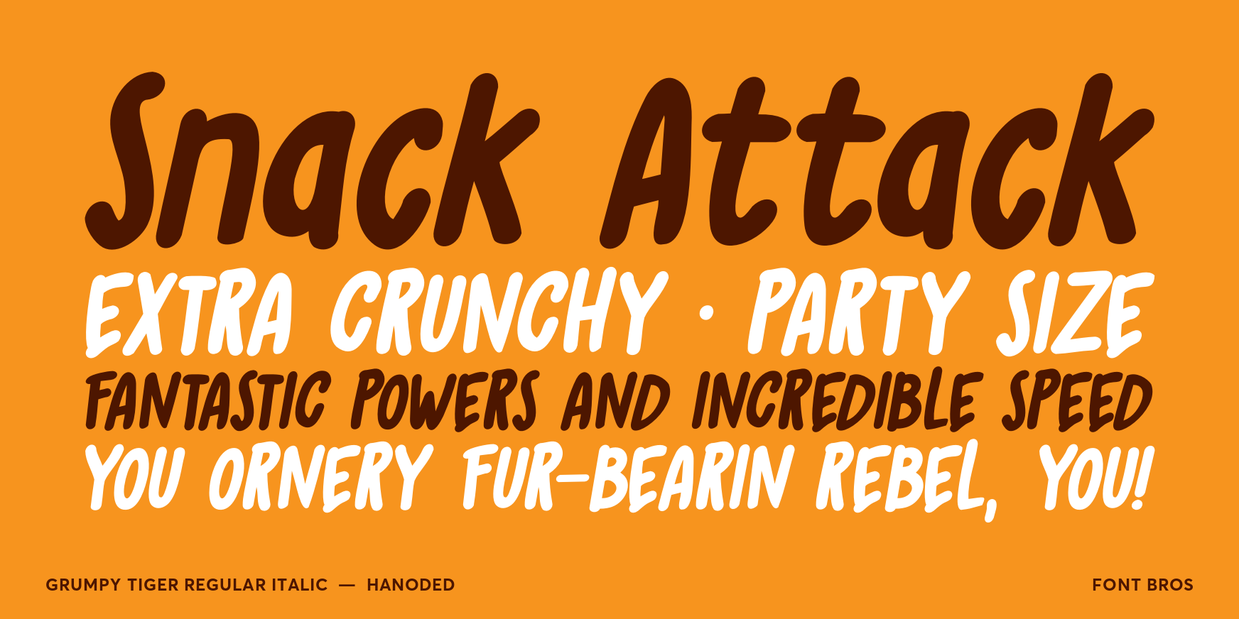 Grumpy Tiger Regular Italic Thumbnail #2