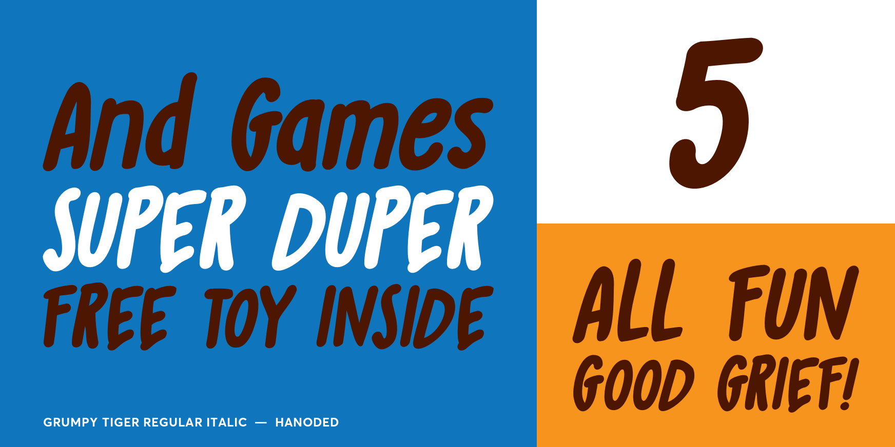 Grumpy Tiger Regular Italic Font Poster #3