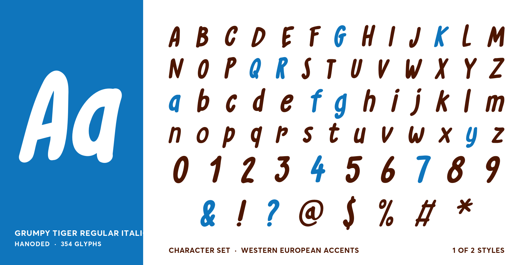 Grumpy Tiger Regular Italic Font Poster #4