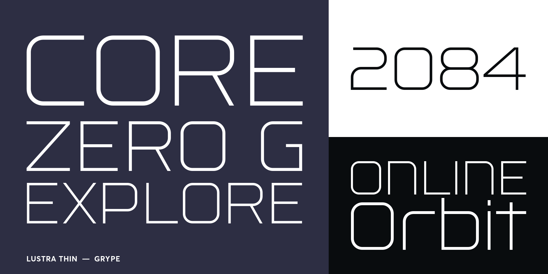 Lustra Thin Font Poster #3