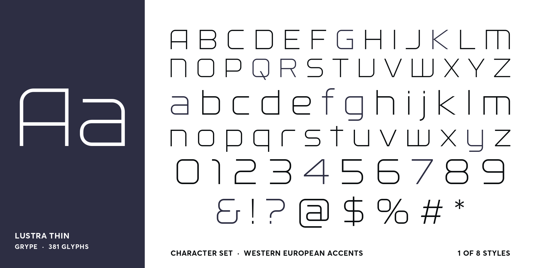 Lustra Thin Font Poster #4