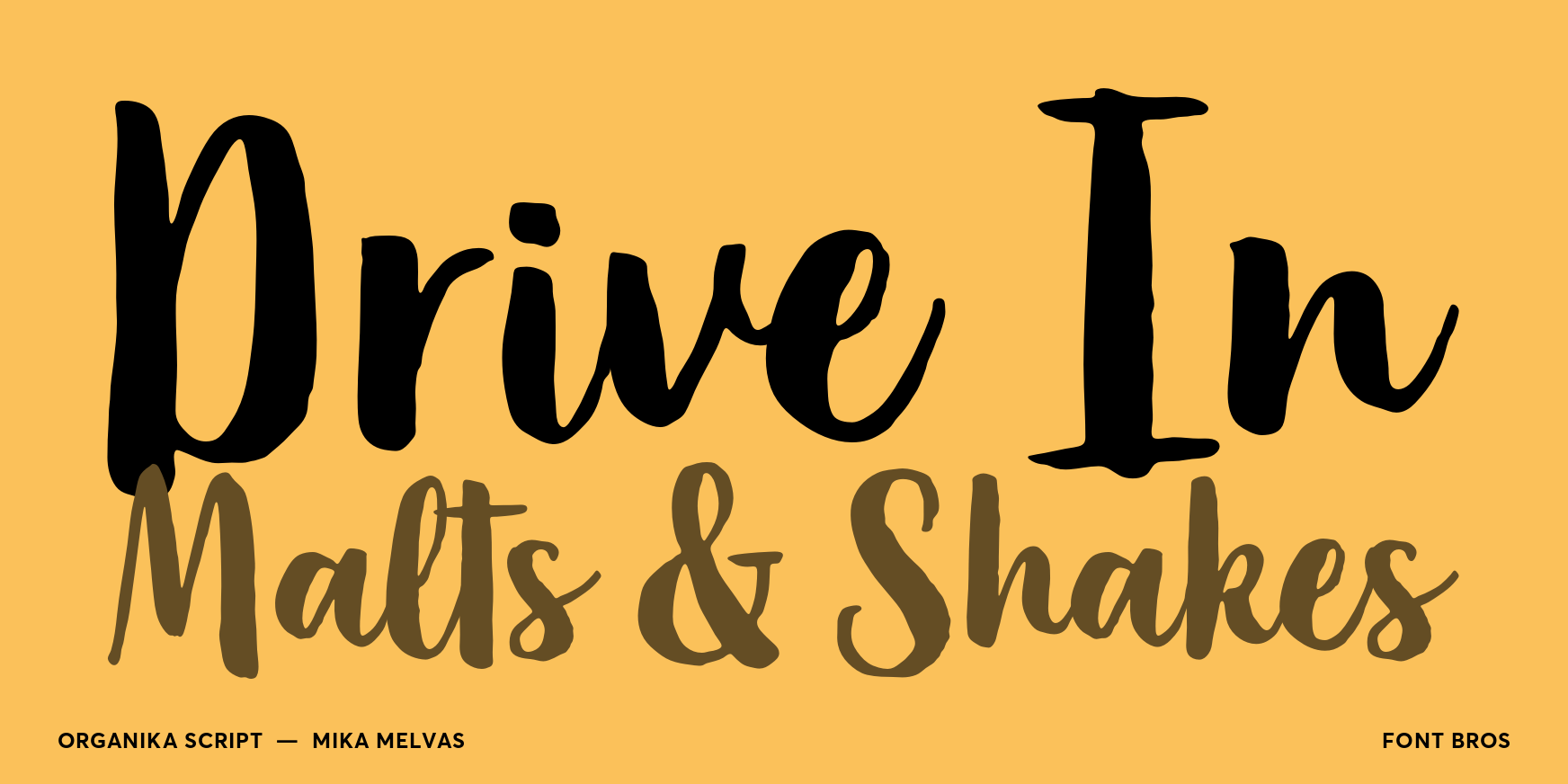 Organika Script Font Poster #2