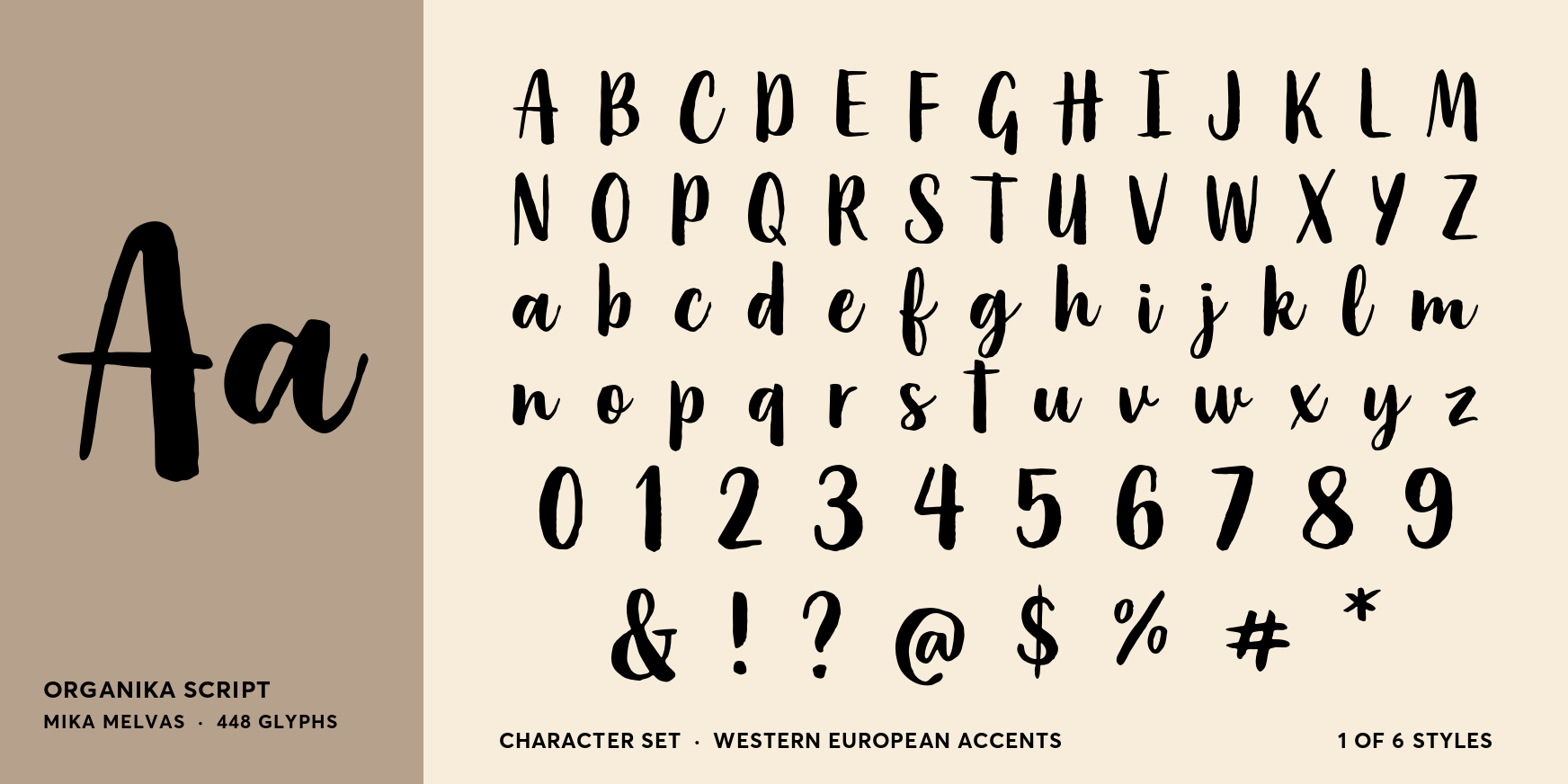 Organika Script Font Poster #4