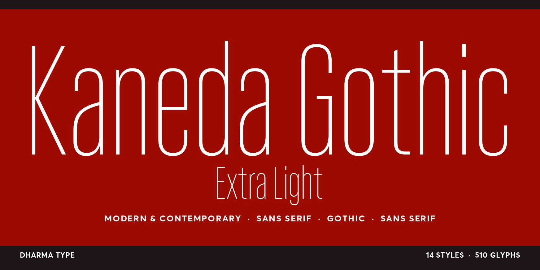 Kaneda Gothic Extra Light Thumbnail #1