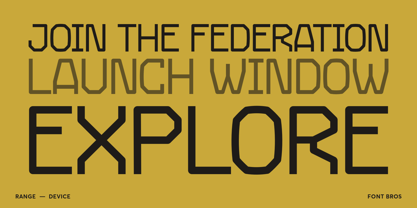 Range Font Poster #2