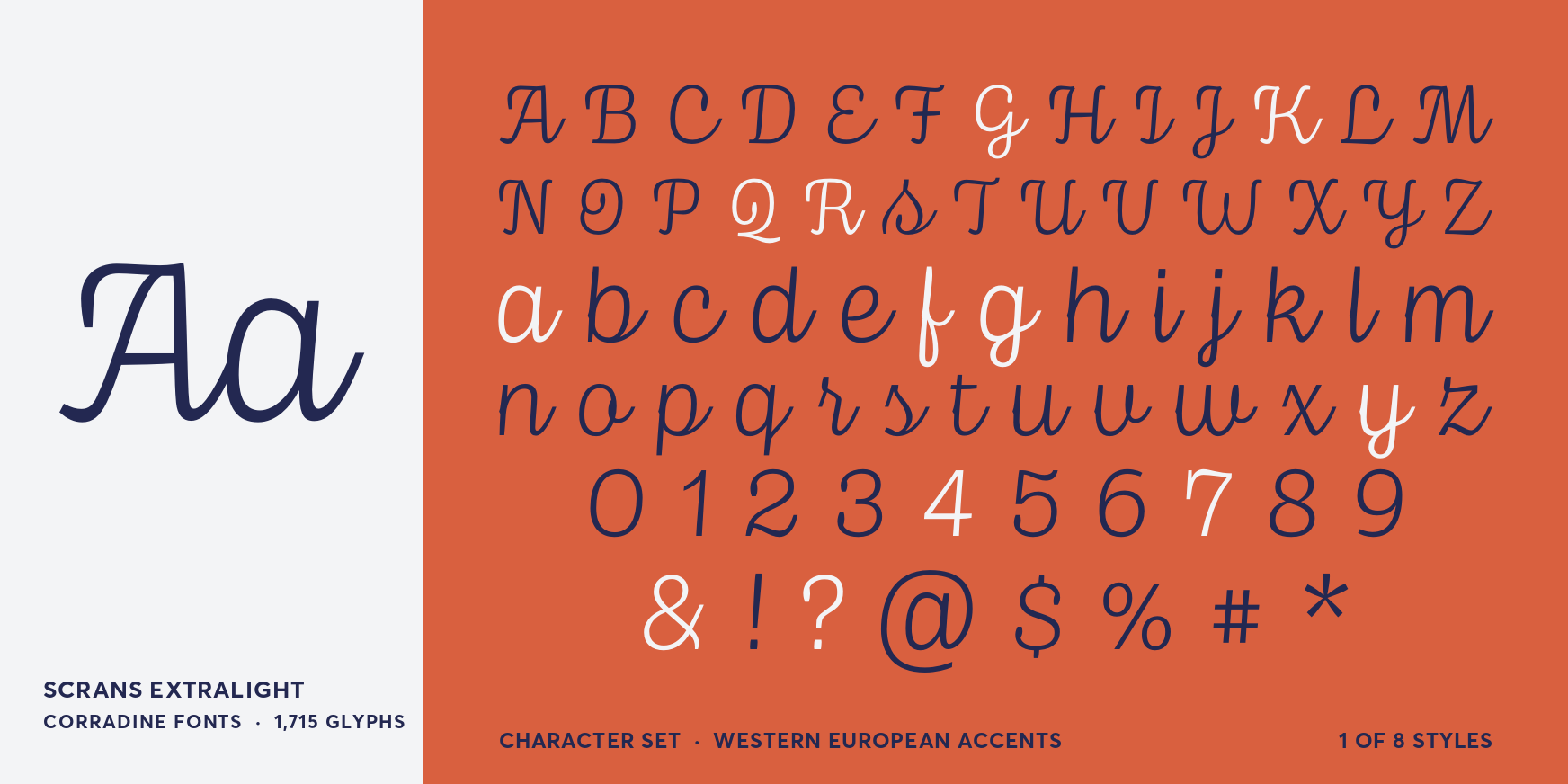 Scrans Extralight Font Poster #4