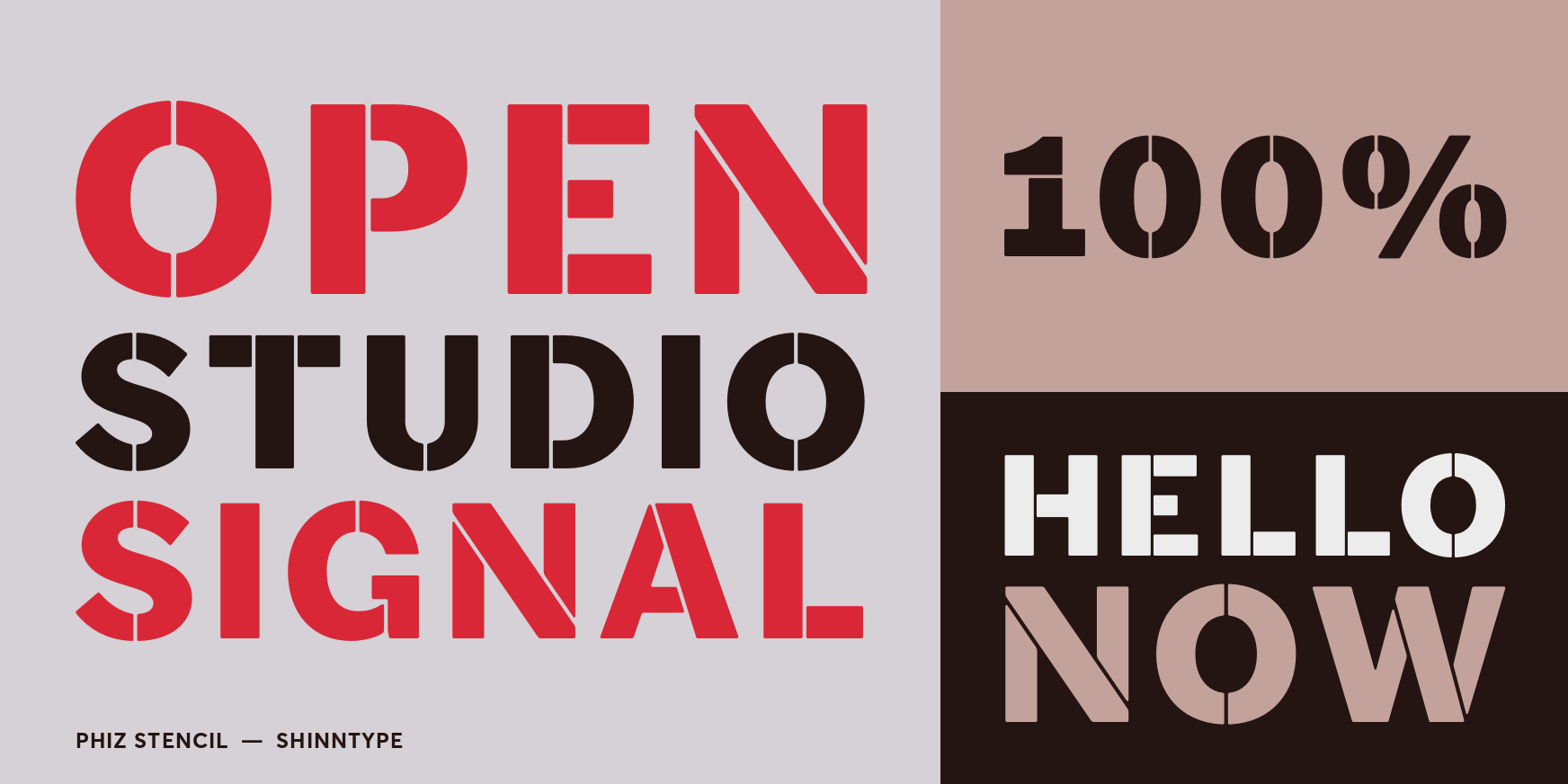 Phiz Stencil Font Poster #3