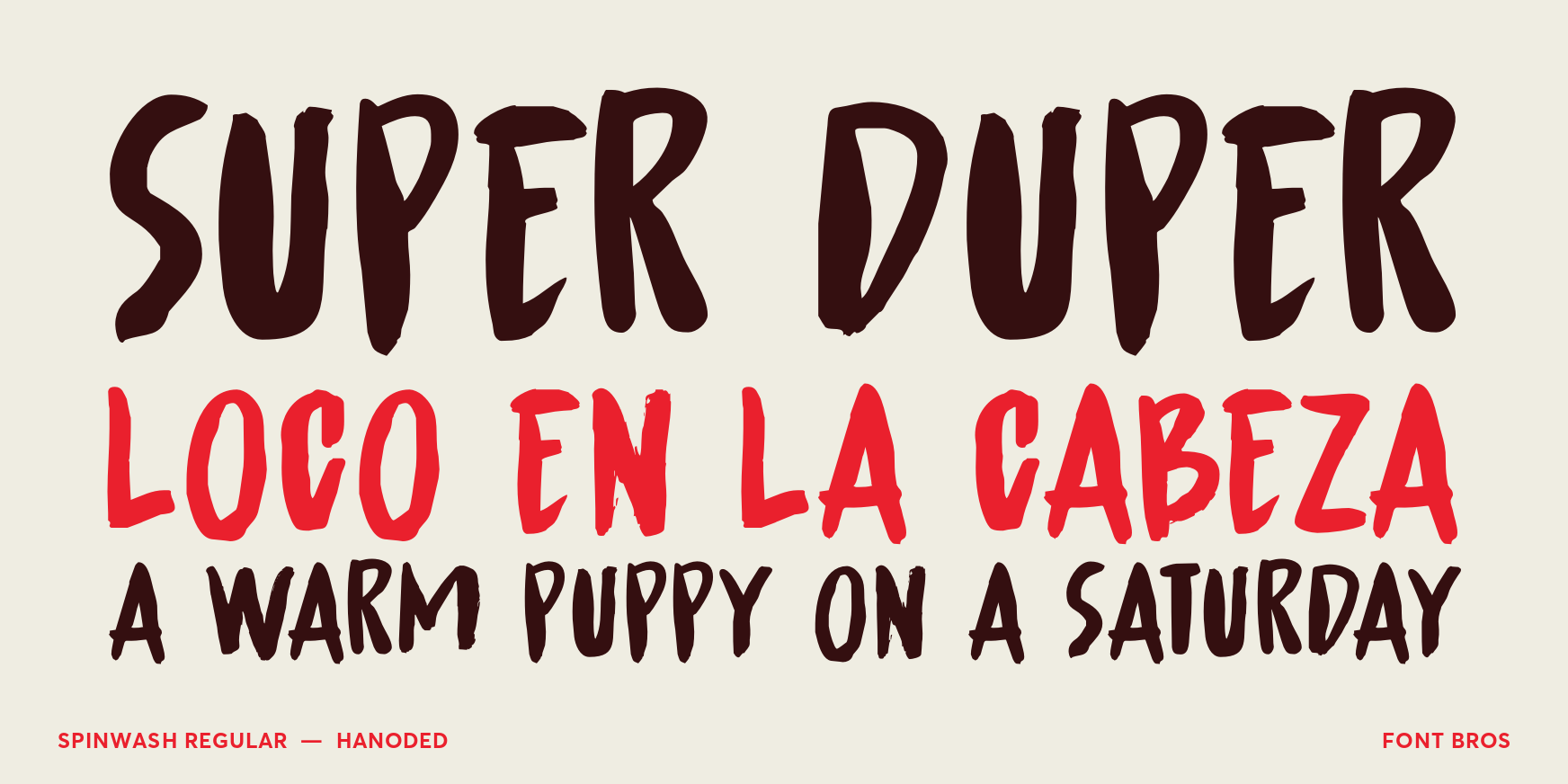Spinwash Regular Font Poster #2