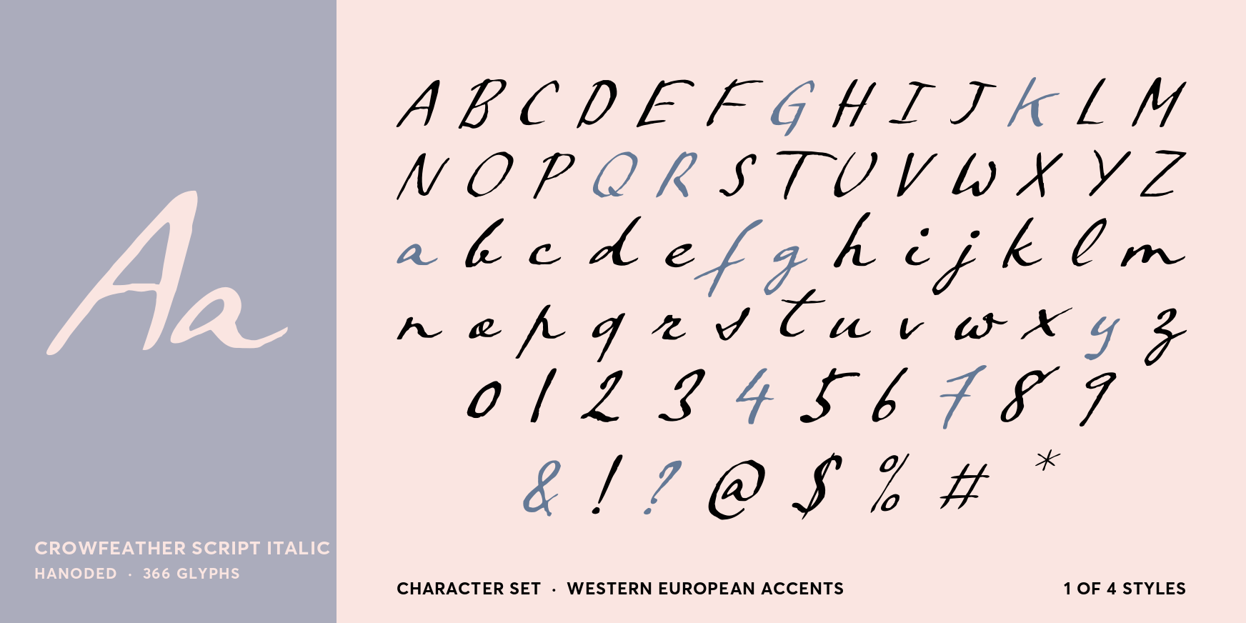 Crowfeather Script Italic Font Poster #4