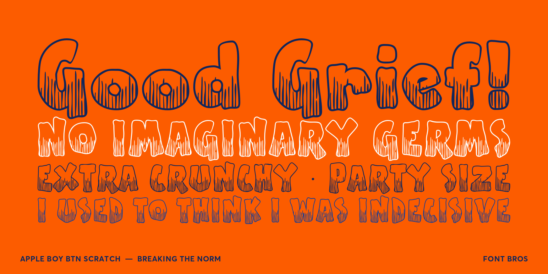 Apple Boy BTN Scratch Font Poster #2