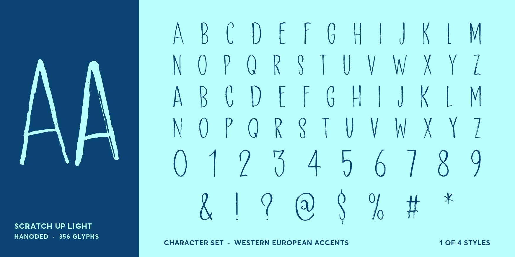 Scratch Up Light Font Poster #4