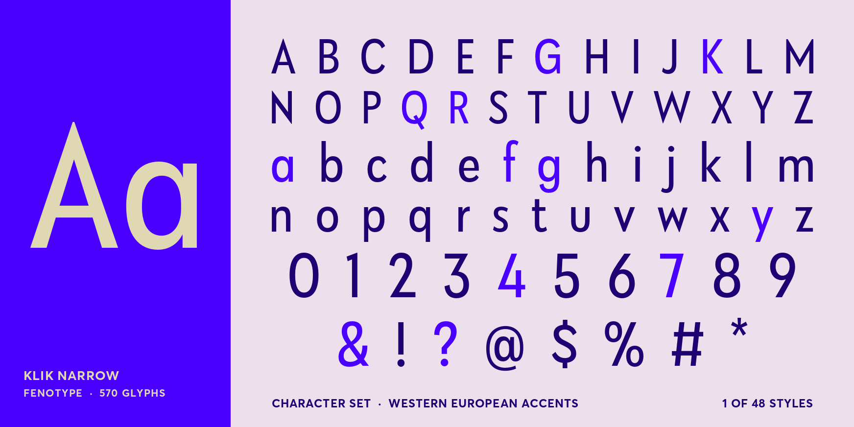Klik Narrow Font Poster #4