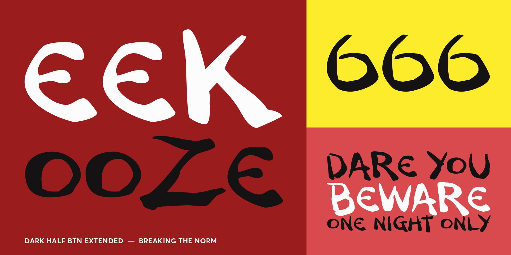 Dark Half BTN Extended Font Poster #3