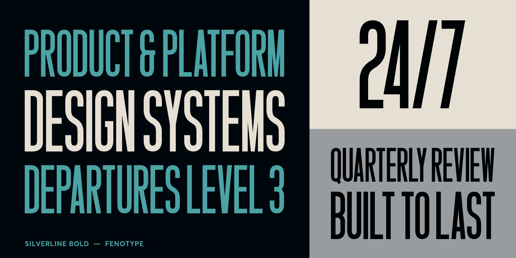 Silverline Bold Font Poster #3