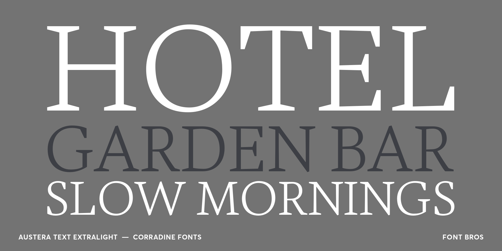Austera Text Extralight Font Poster #2