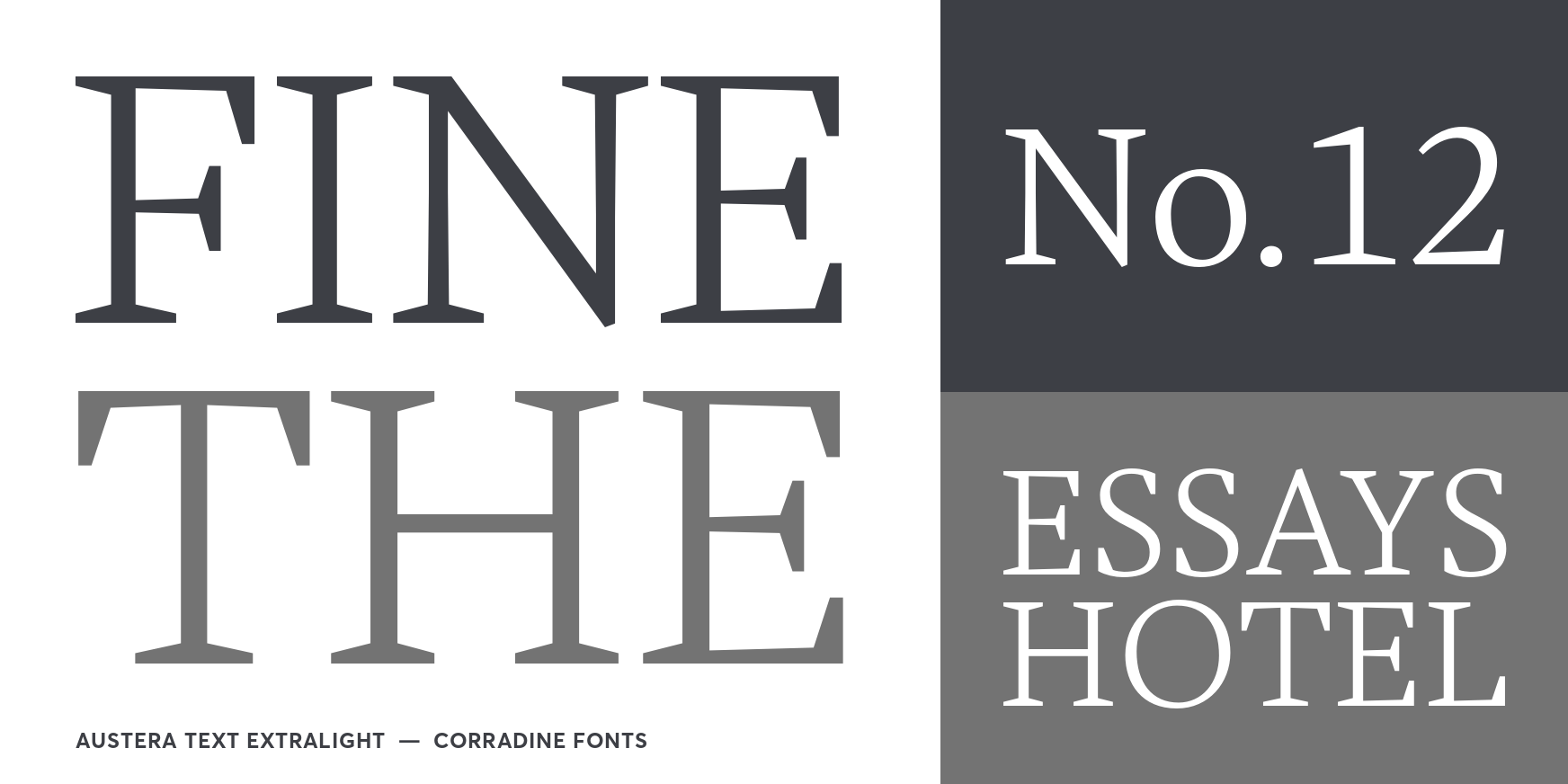 Austera Text Extralight Font Poster #3