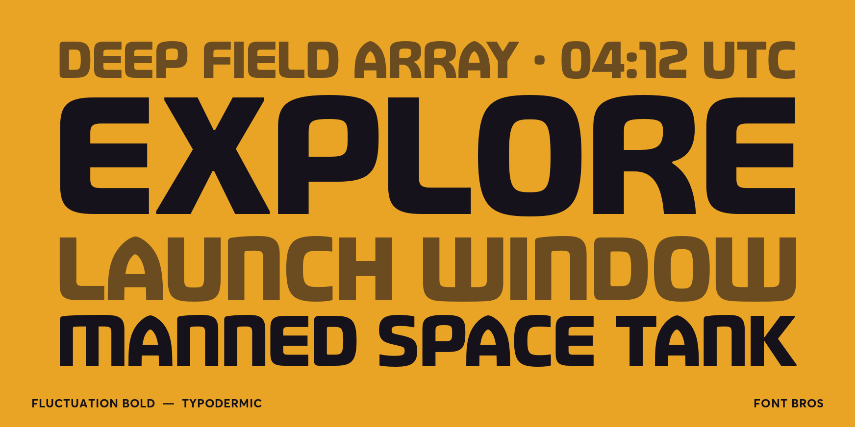 Fluctuation Bold Font Poster #2