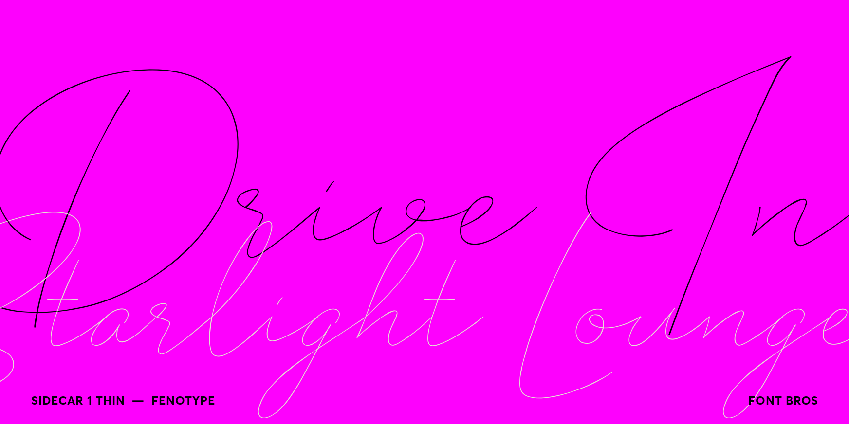 Sidecar 1 Thin Font Poster #2