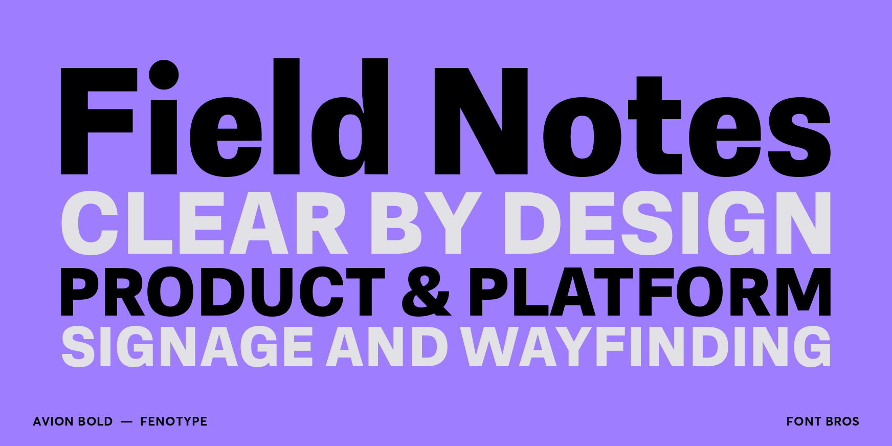 Avion Bold Font Poster #2
