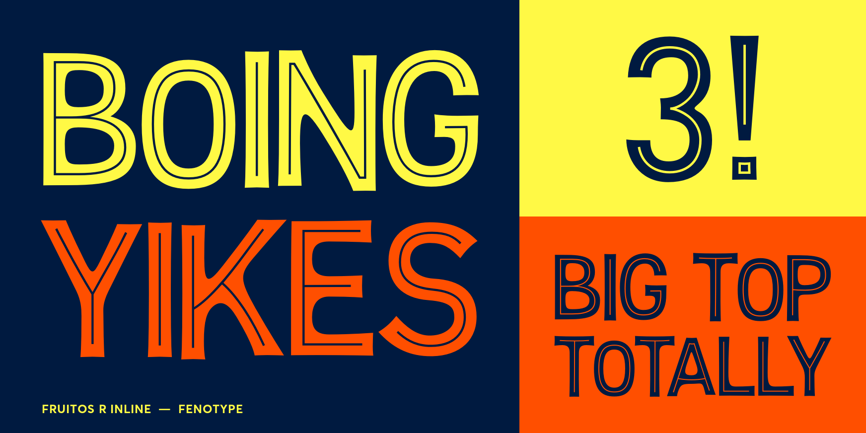 Fruitos R Inline Font Poster #3
