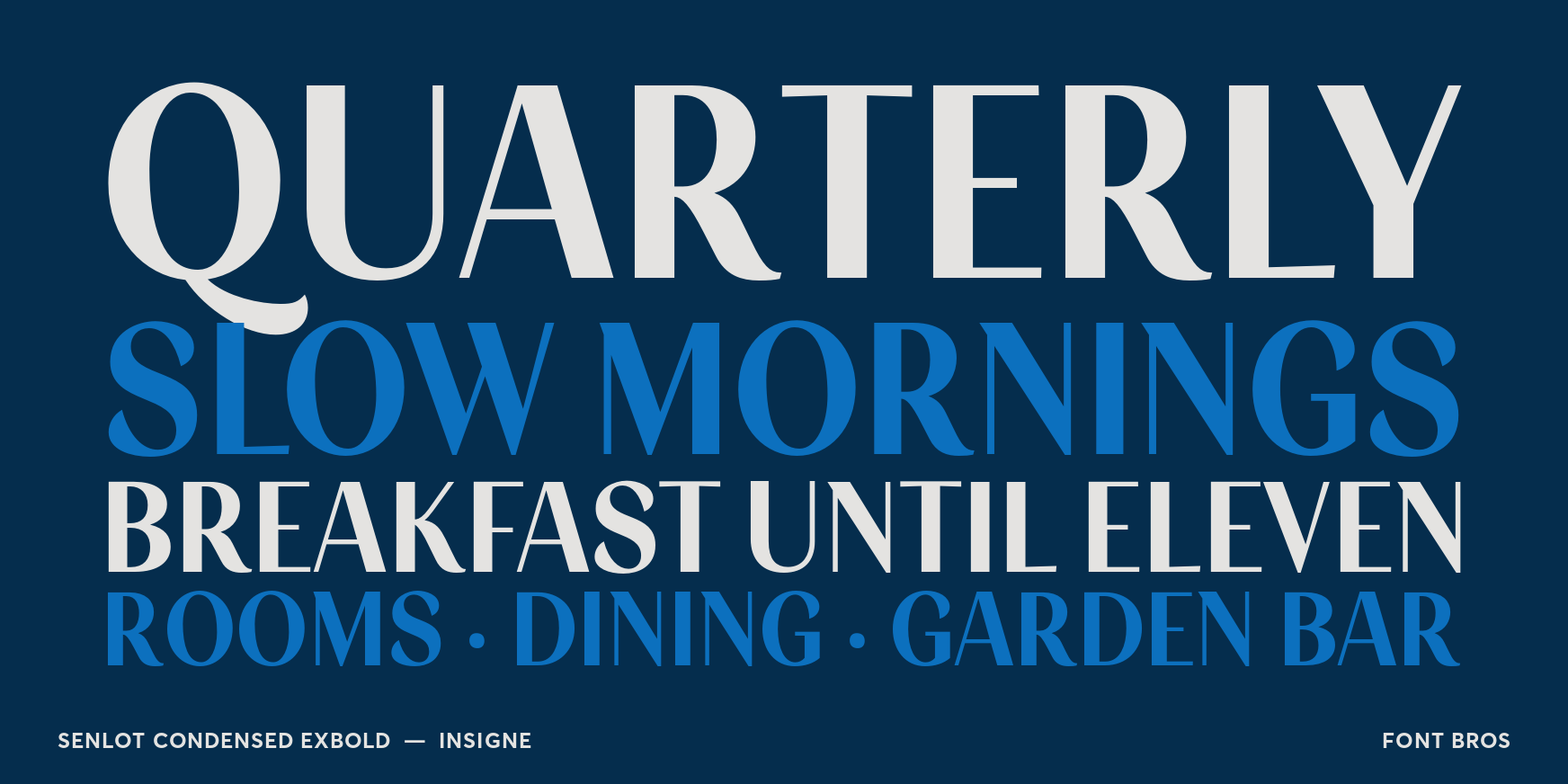 Senlot Condensed ExBold Font Poster #2