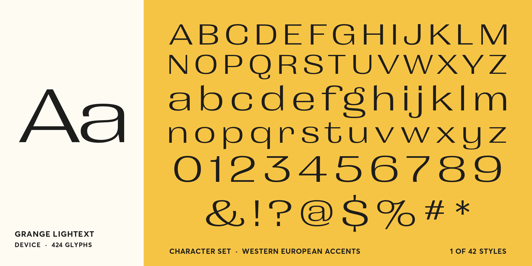 Grange LightExt Font Poster #4