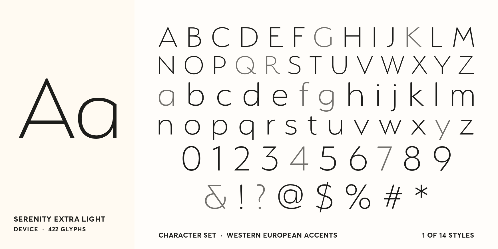 Serenity Extra Light Font Poster #4