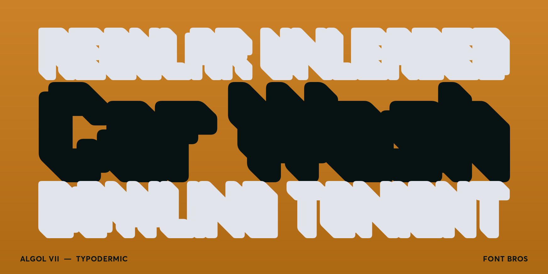 Algol VII Font Poster #2