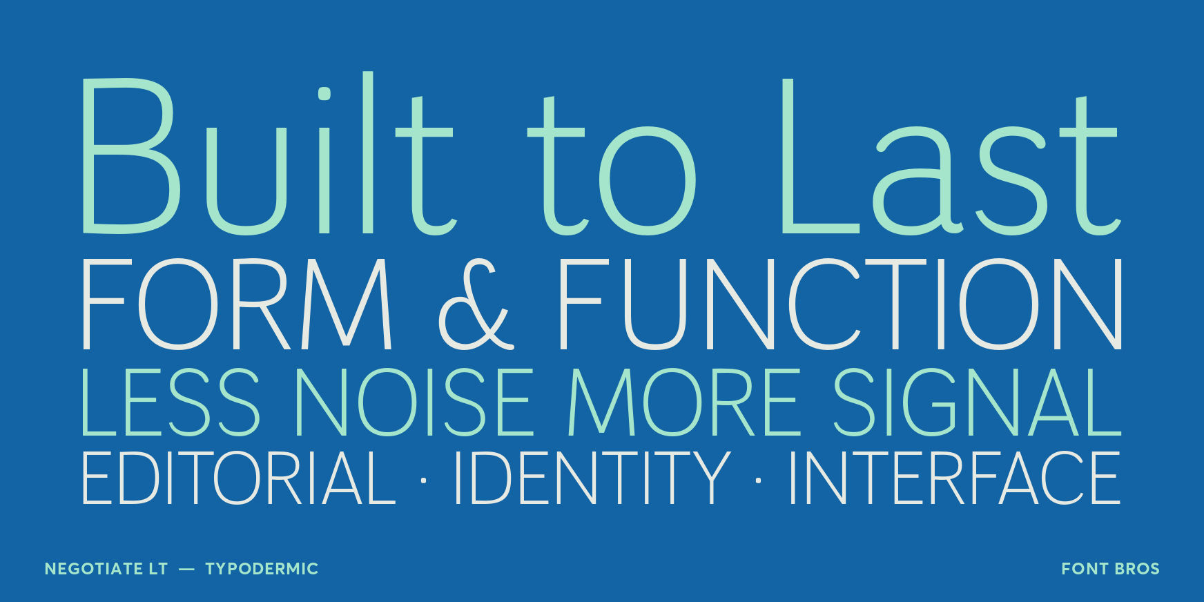 Negotiate Lt Font Poster #2