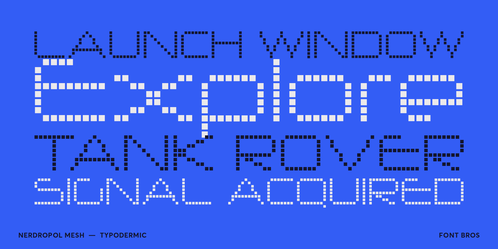 Nerdropol Mesh Font Poster #2