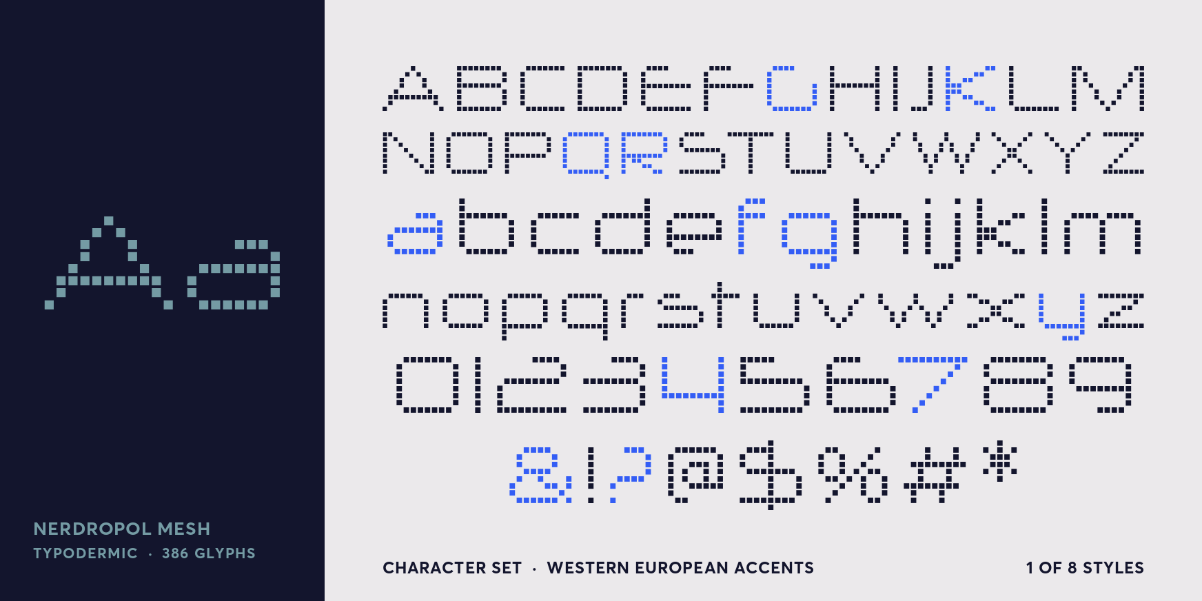 Nerdropol Mesh Font Poster #4