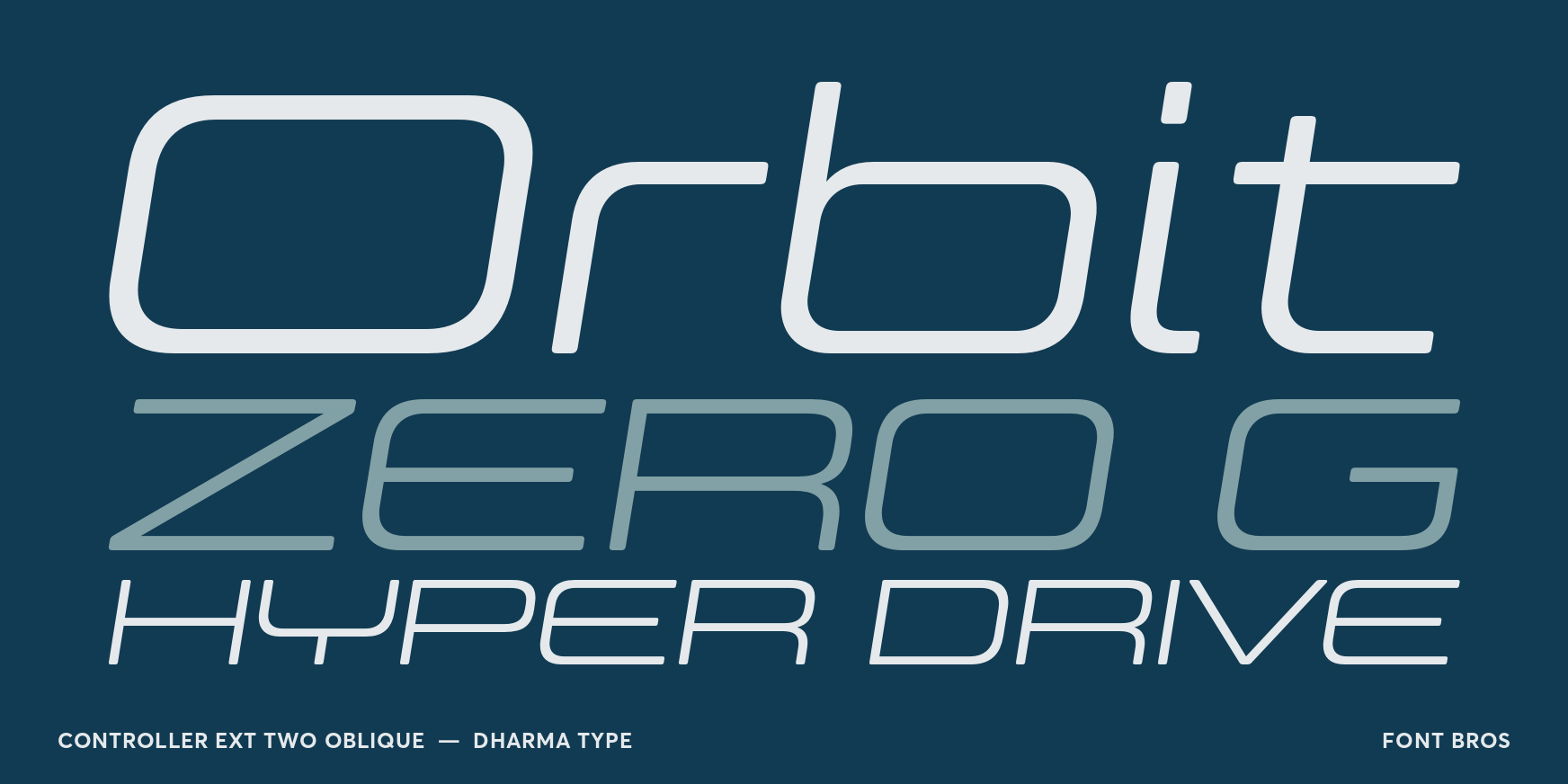 Controller Ext Two Oblique Font Poster #2