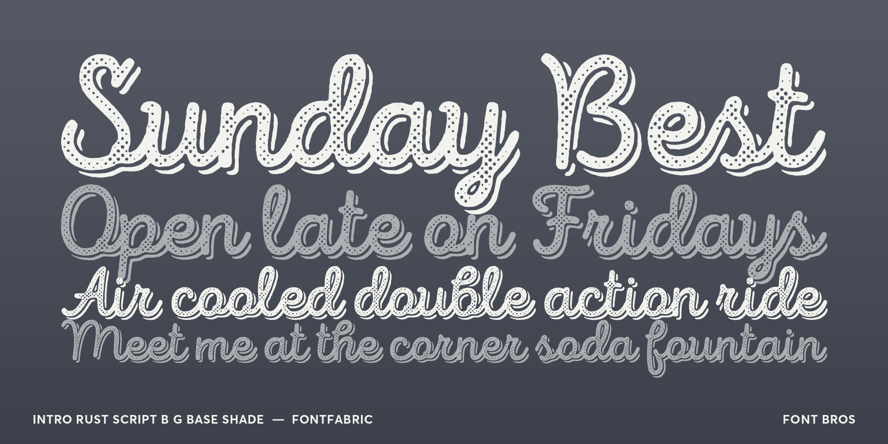Intro Rust Script B G Base Shade Font Poster #2