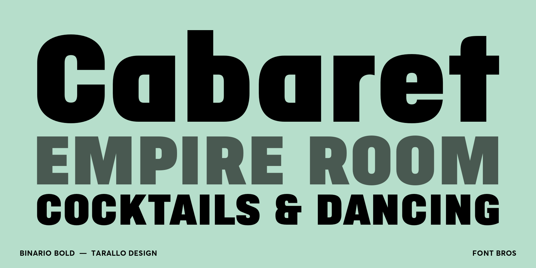 Binario Bold Font Poster #2