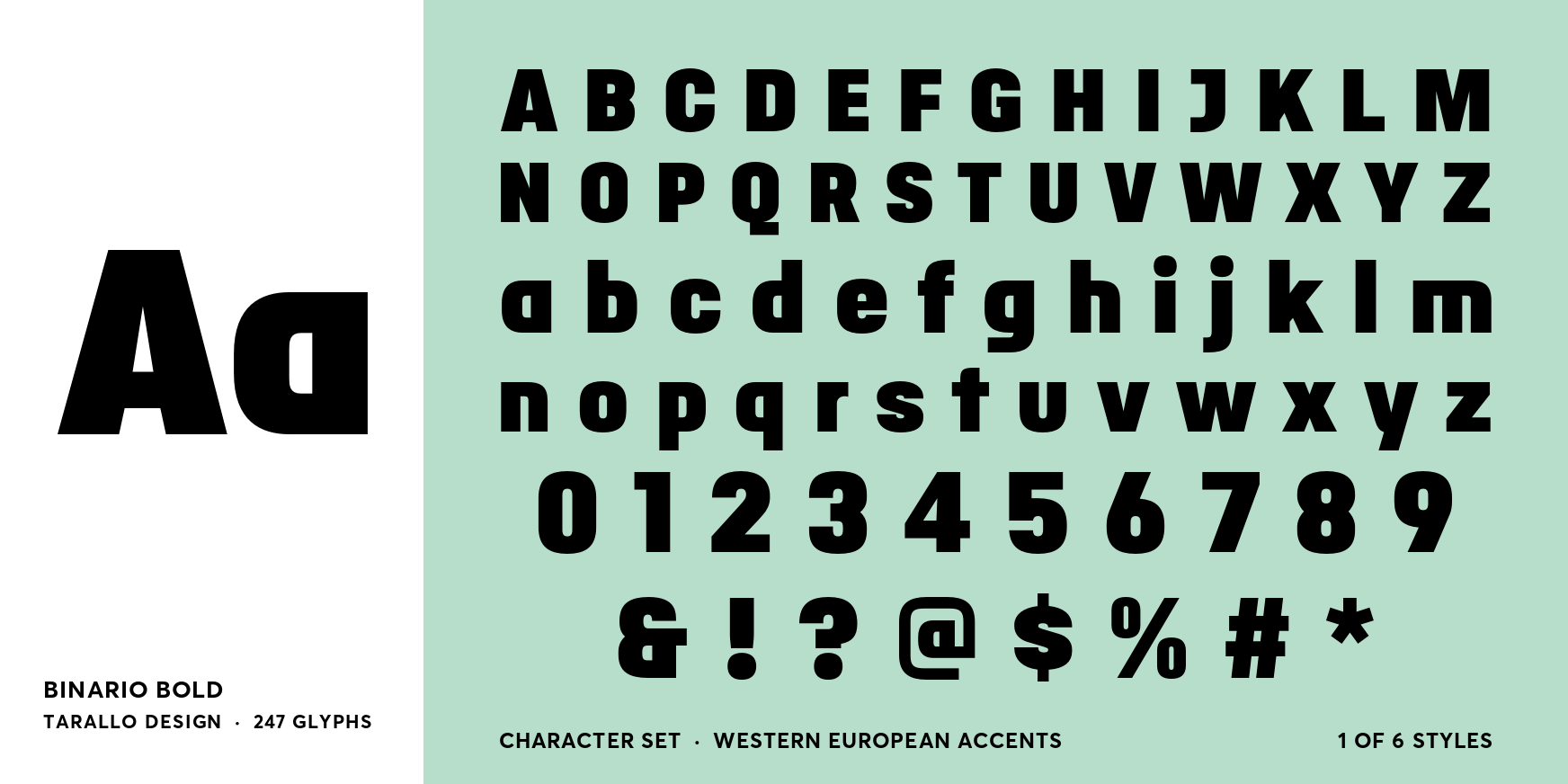 Binario Bold Font Poster #4