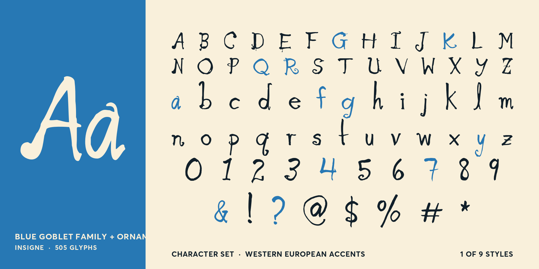 Blue Goblet Basic Family Font Poster #4