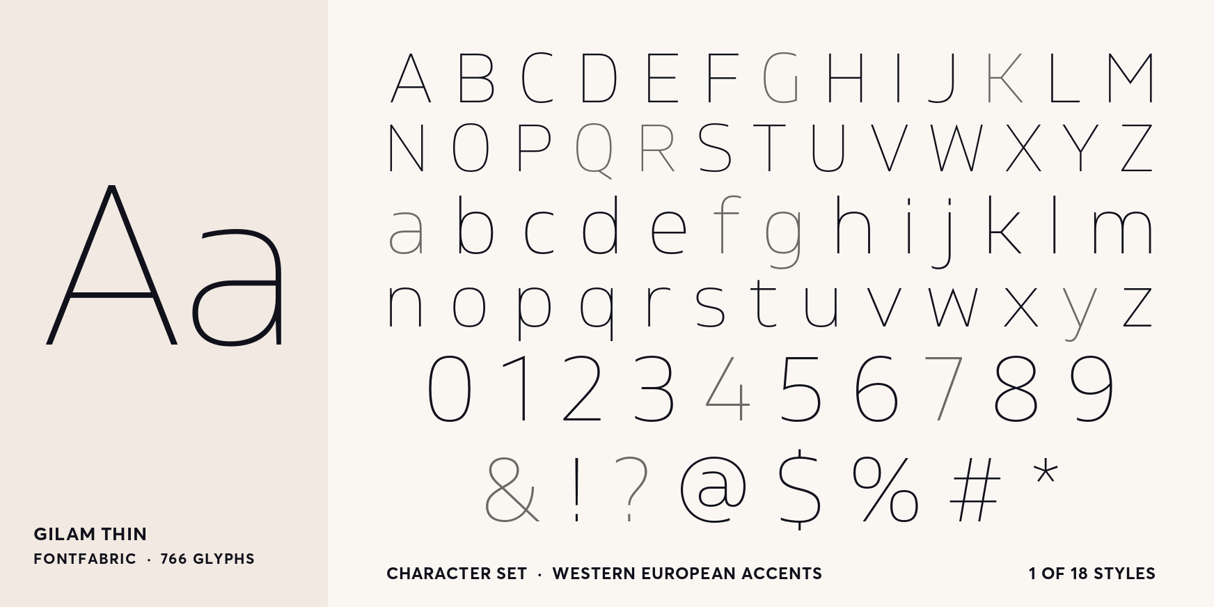 Gilam Thin Font Poster #4