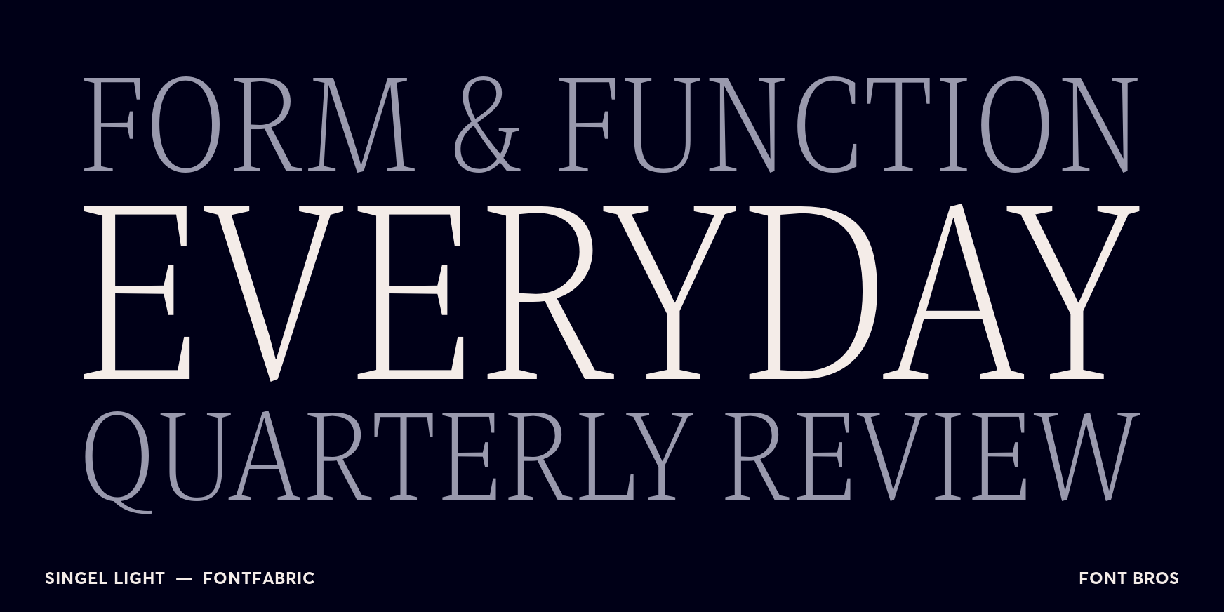 Singel Light Font Poster #2