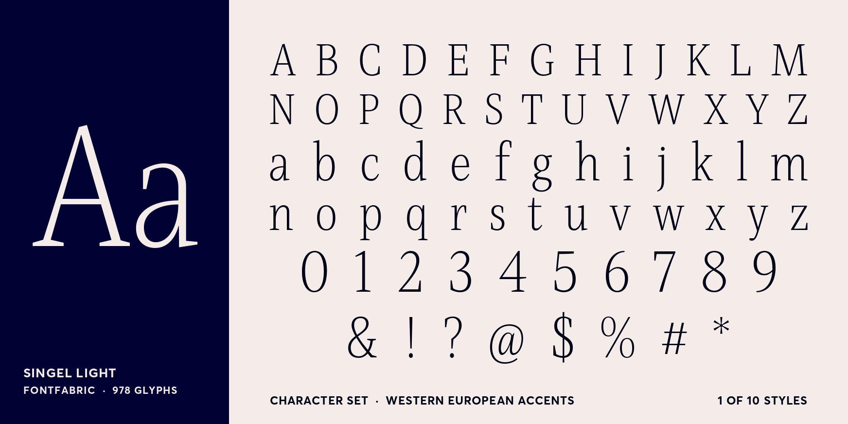Singel Light Font Poster #4
