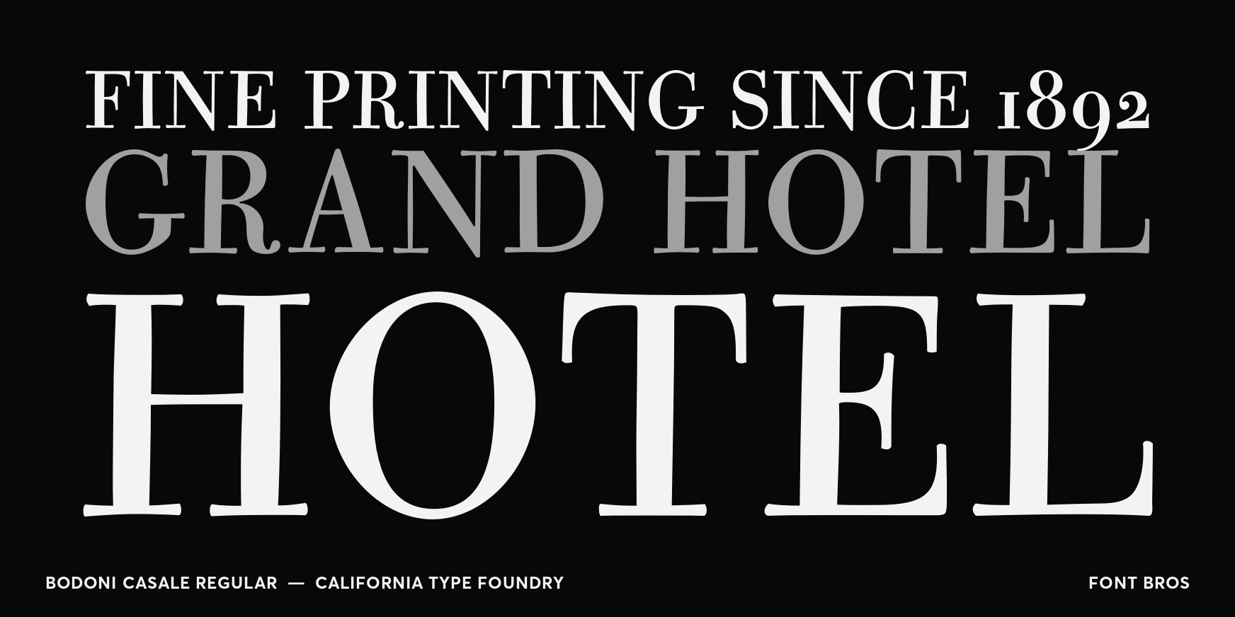 Bodoni Casale Regular Thumbnail #2