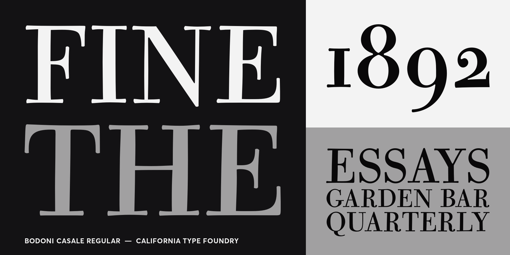 Bodoni Casale Regular Font Poster #3