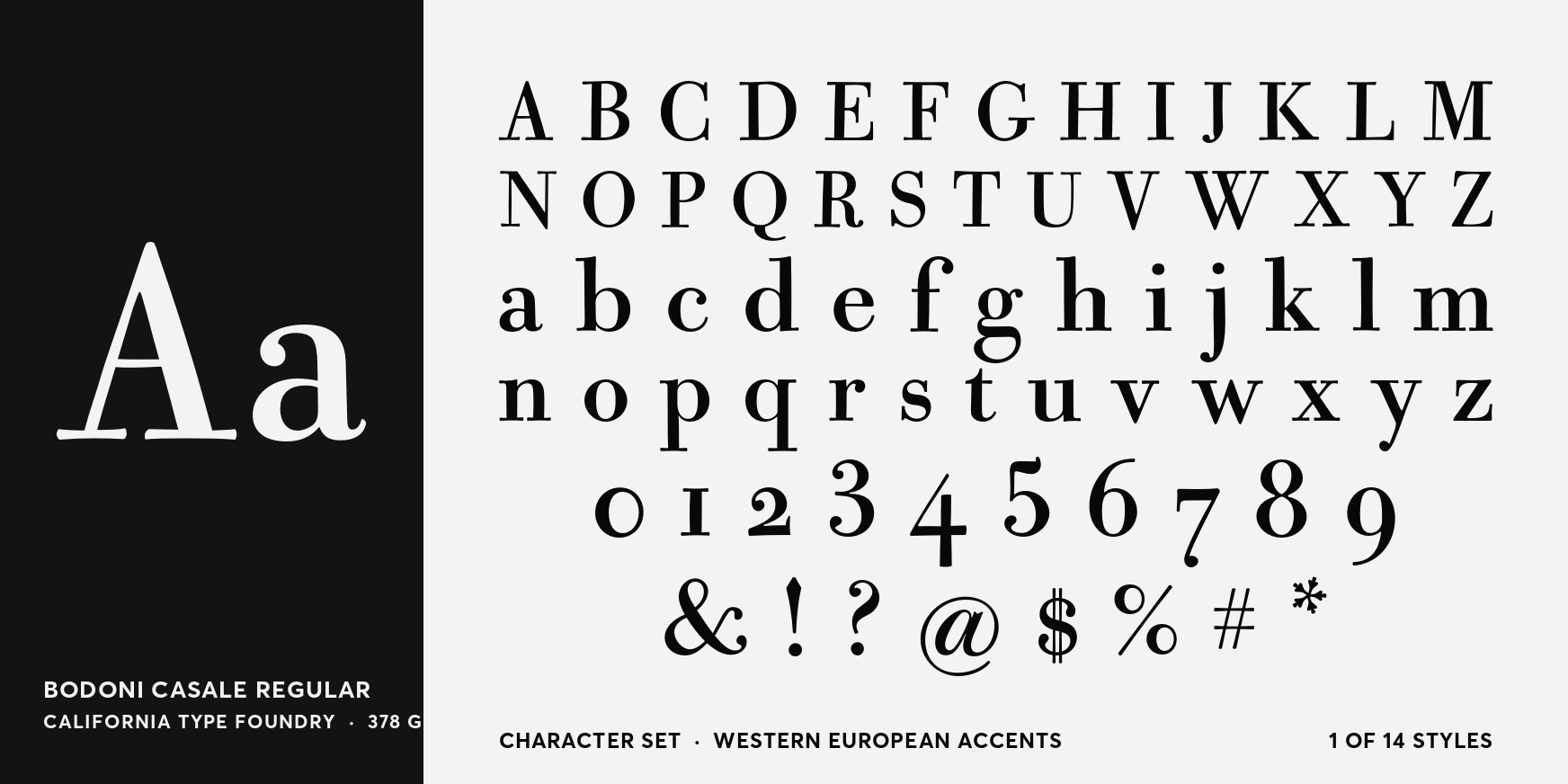 Bodoni Casale Regular Thumbnail #4