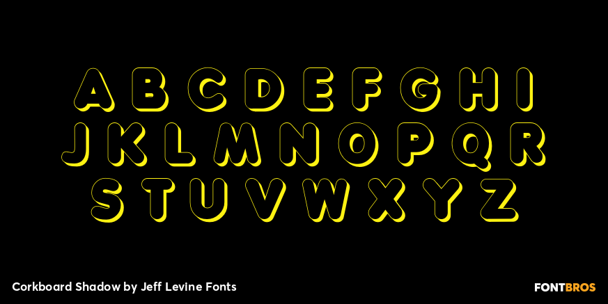 Corkboard Shadow Font Poster #3