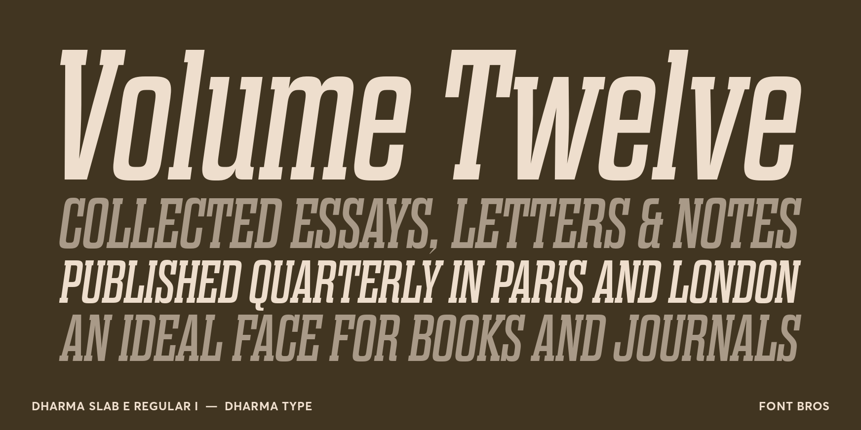 Dharma Slab E Regular I Font Poster #2
