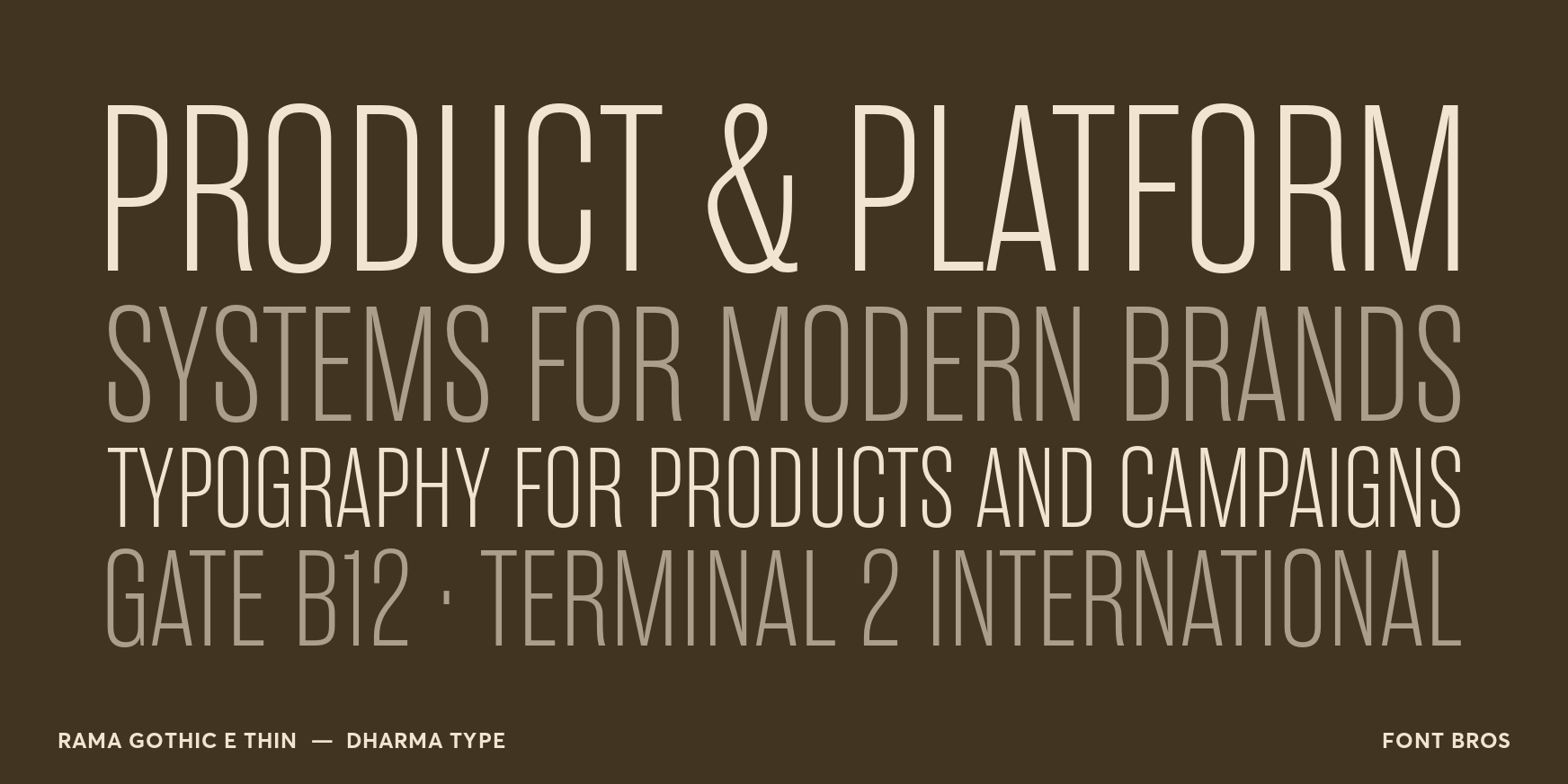 Rama Gothic E Thin Font Poster #2
